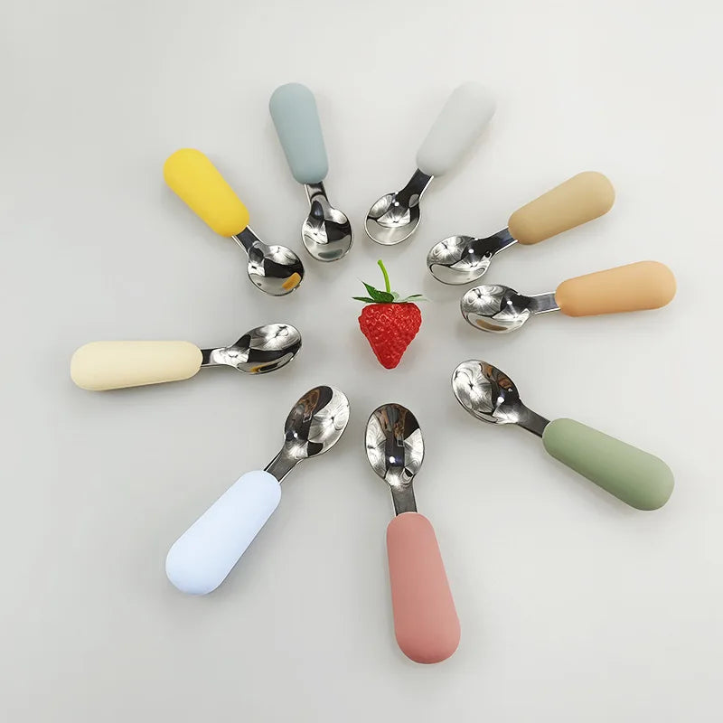 EtherealBe Stainless Steel Baby Utensils Set - Colorful & Safe