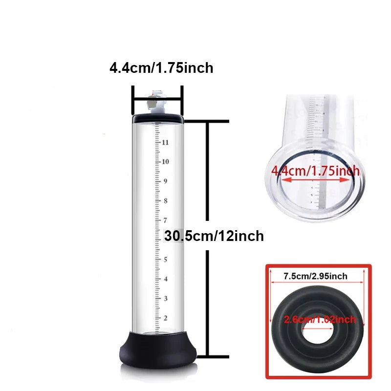 Acrylic Penis Pump Manual Penis Enlarger Sex Toy For Men Vacuum Pump Male Masturbation Penis Extender Trainer Adults Sex Product