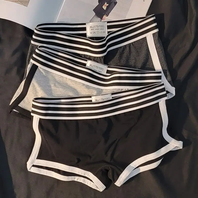 Women's Low-Waist Boxer Boyshort Panties Single Piece Comfortable Breathable Sport Underwear Ladies Intimate Lingerie Women's pa