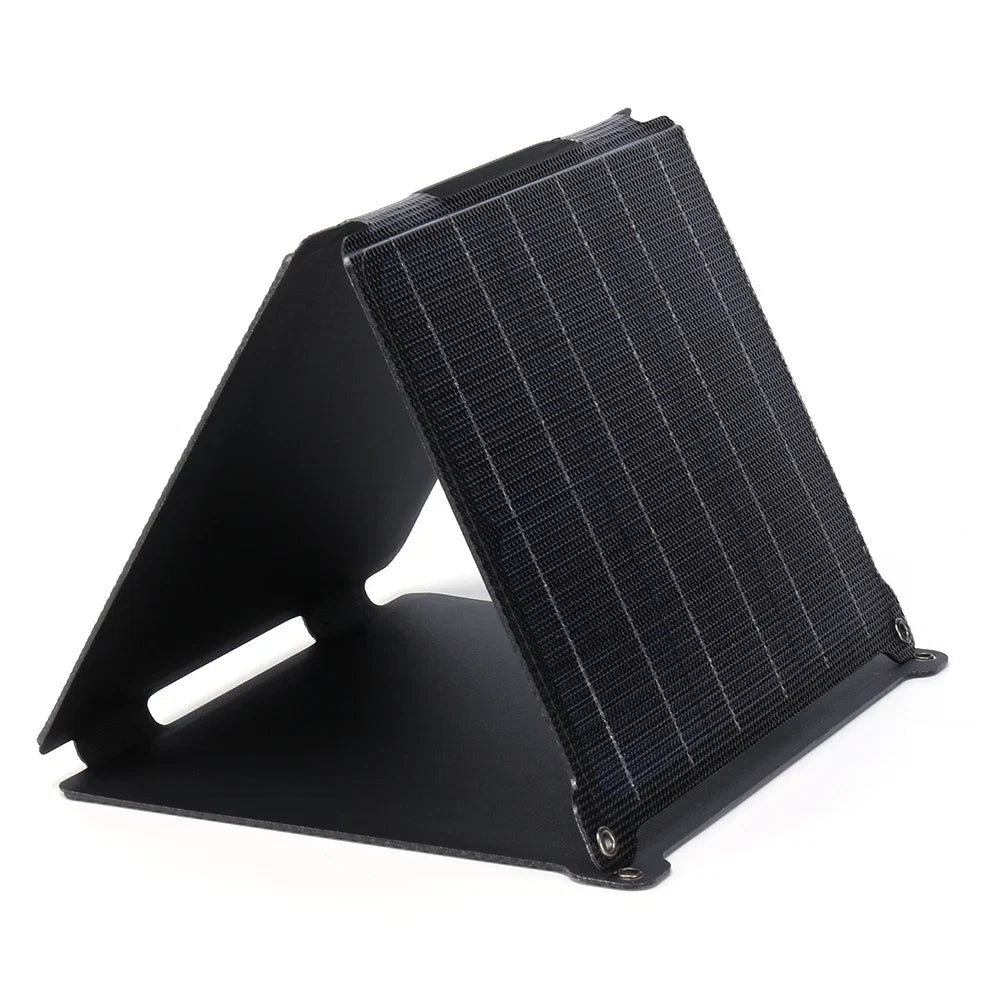 Foldable Solar Panel 5V/12V USB Portable Waterproof Cell Phone Power Pack Outdoor Battery Charger for Hiking Camping 30W