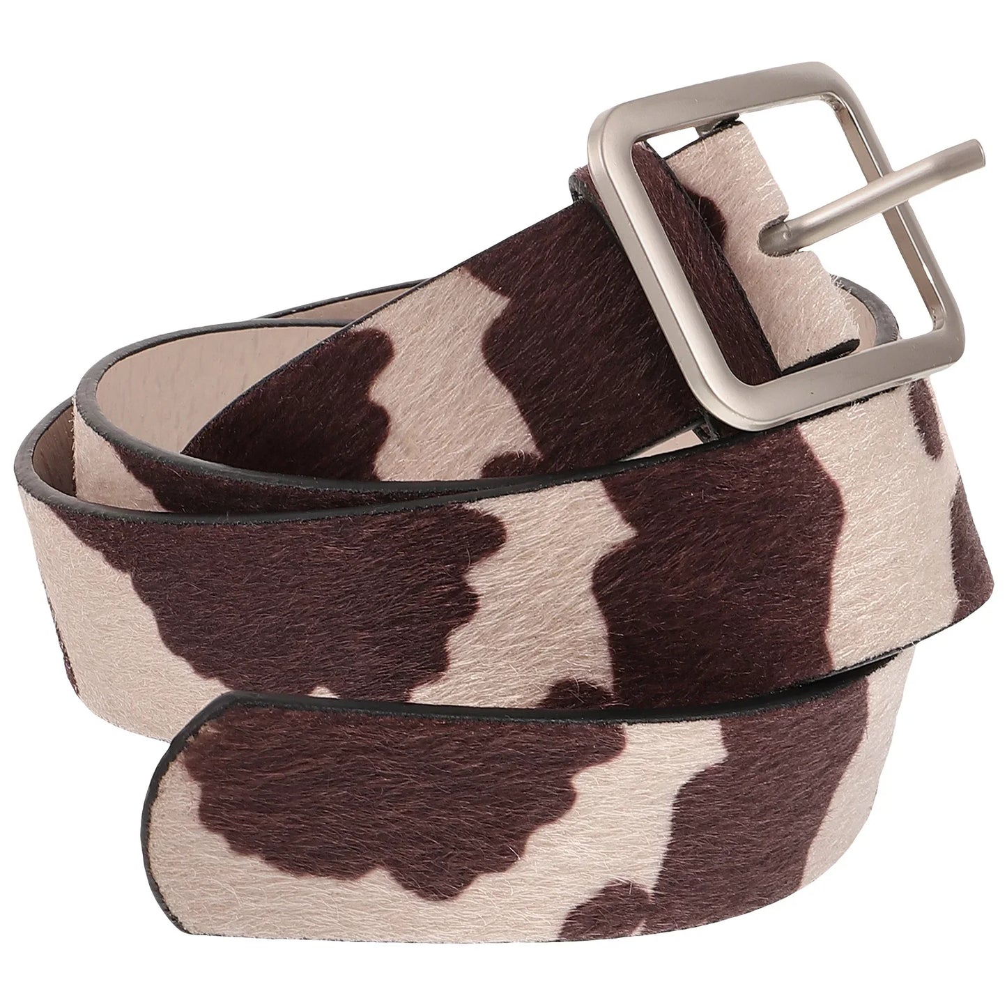 Cow Pu Belt Print Women's Belts Adjustable Elasticity for Pants Western Imitation Cowgirl Jeans Woman