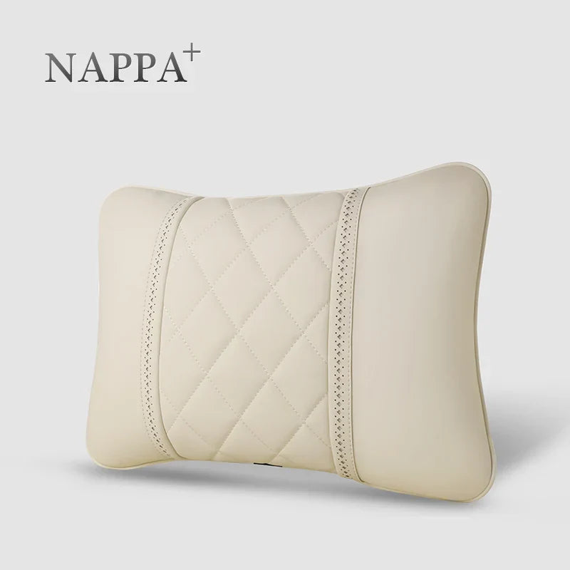 NAPPA Leather Car Seat Rest Cushion Headrest Car Neck Pillows For Mercedes Benz Maybach S-Class Headrest Lumbar Pillow Support S