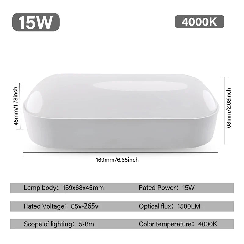 Wall Light 15W AC85-265V 3000K 4000K 6000K LED Lamps Indoor Outdoor Wall Sconce Living Room Porch Bedroom Wall Lamp