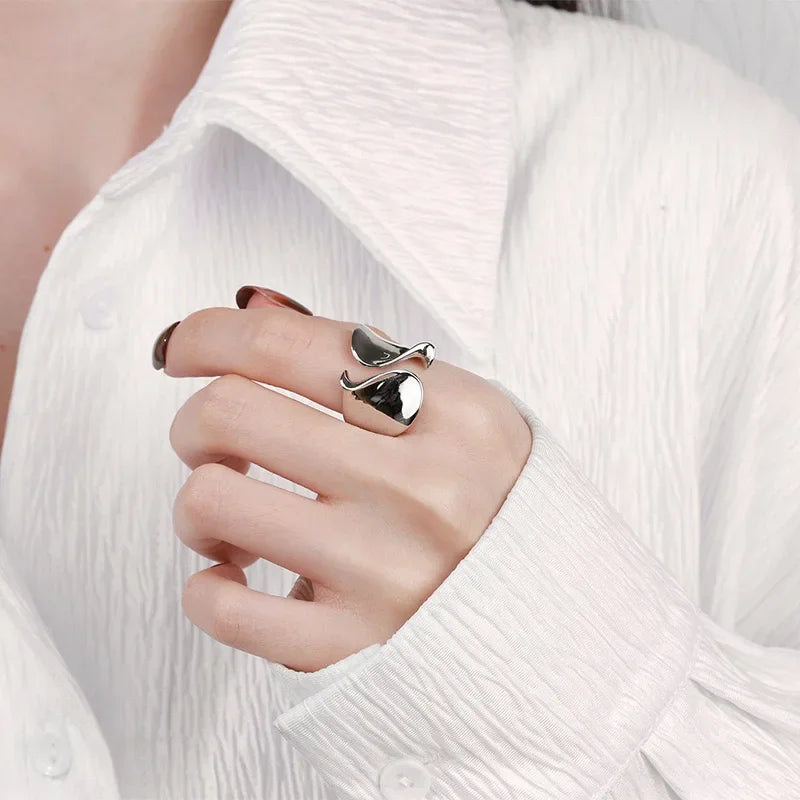 925 Sterling Silver Rings for Women Couple Minimalist Handmade Simple