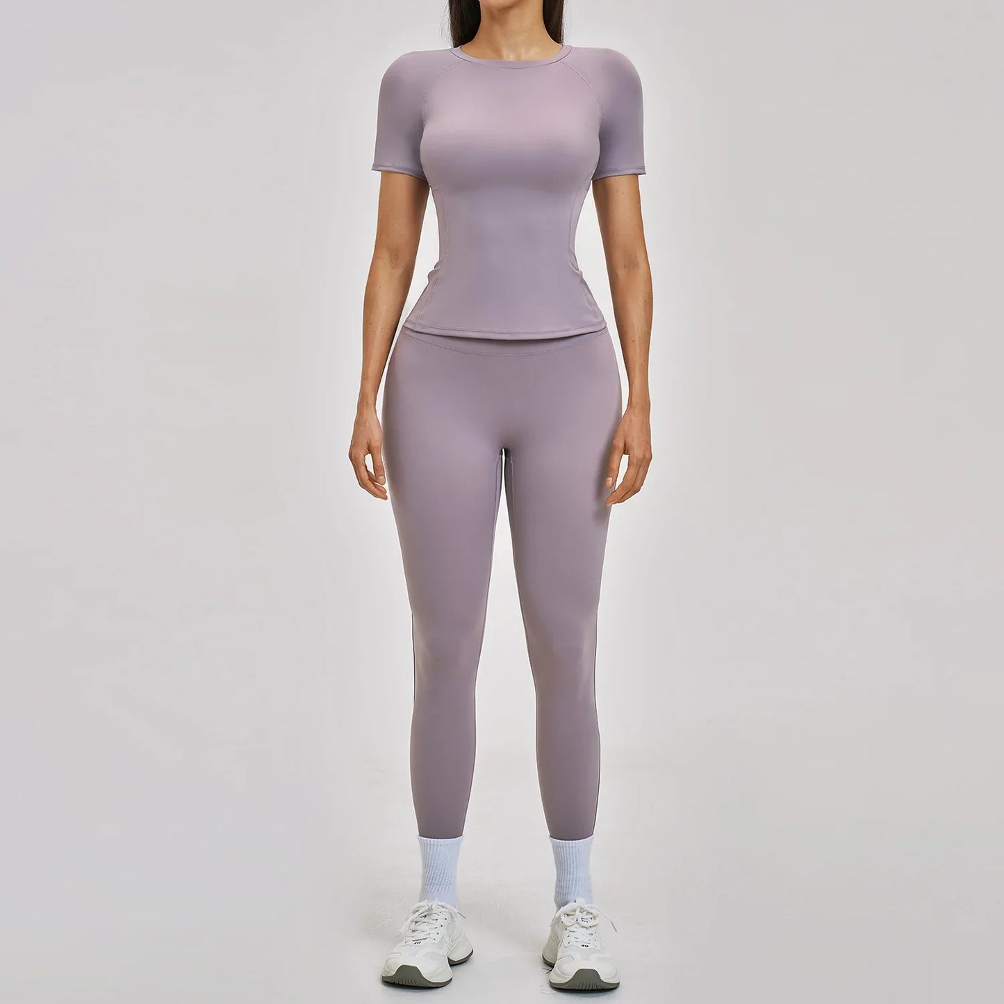 Gym Set 2PCS Yoga Suit Sports Outfit Women Tracksuit Running Workout Clothes Short Sleeves Sport Bra Athletic Wear Yoga Clothing