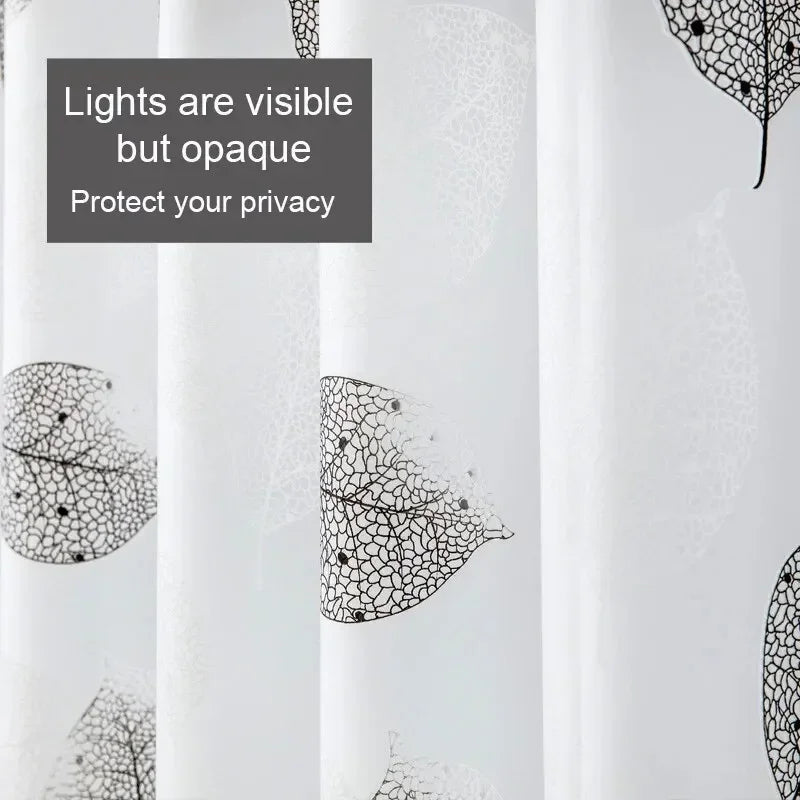 Bathroom Shower Curtains Waterproof Bath Curtain With Hooks.