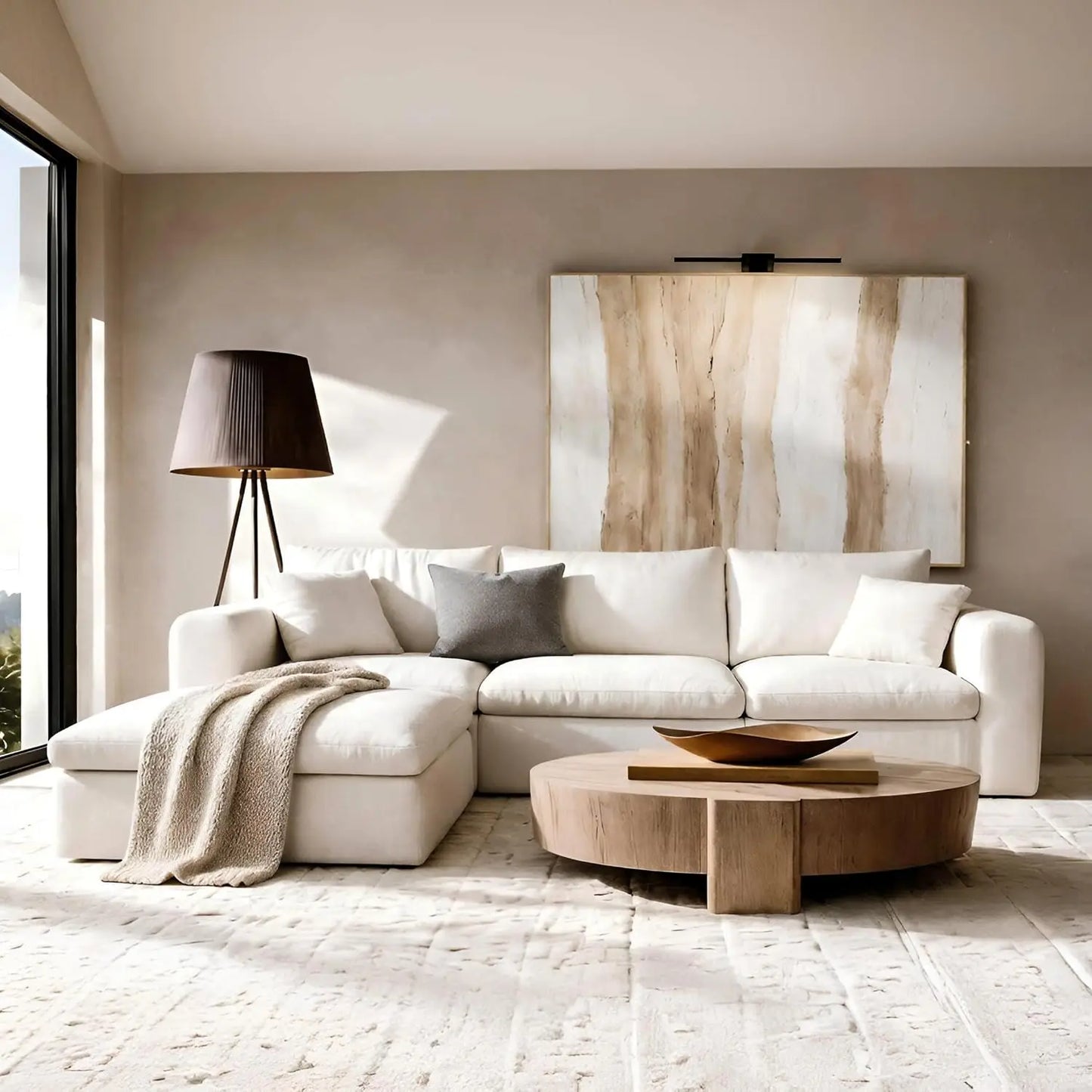 Modular Cloud Sectional Sofa, No Assembly Boneless Couch, High Back Pillows, Living Room & Apartment Durable Fabric, Customized