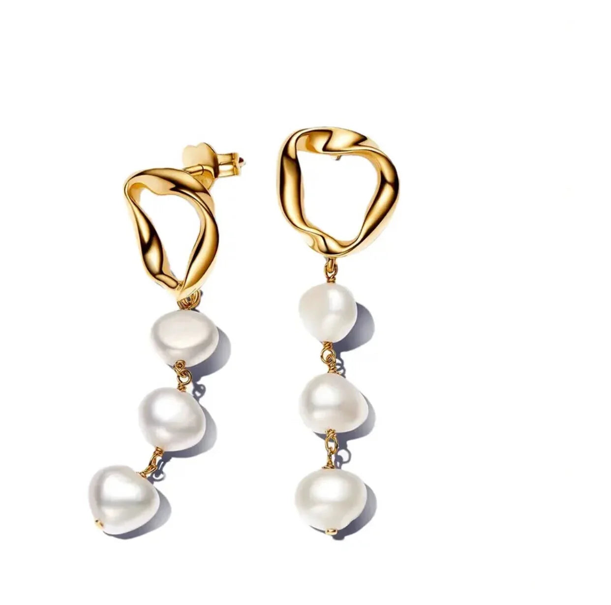 100%925 Pure Silver Classic Water-Drop Heart-Shaped Round Stud