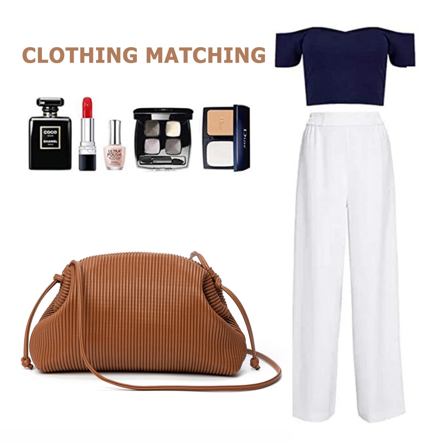 Clutch Crossbody Purse for Women Soft Cloud Bag Fashion Dumpling Shoulder Handbag Ruched Pouch Bag