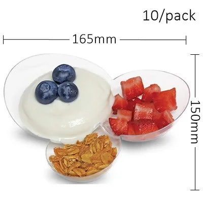 10 Pieces x Home Party Wedding Disposable Plastic Tableware Supplies, 75*62mm/100ml Mini Twisted Dessert Cup