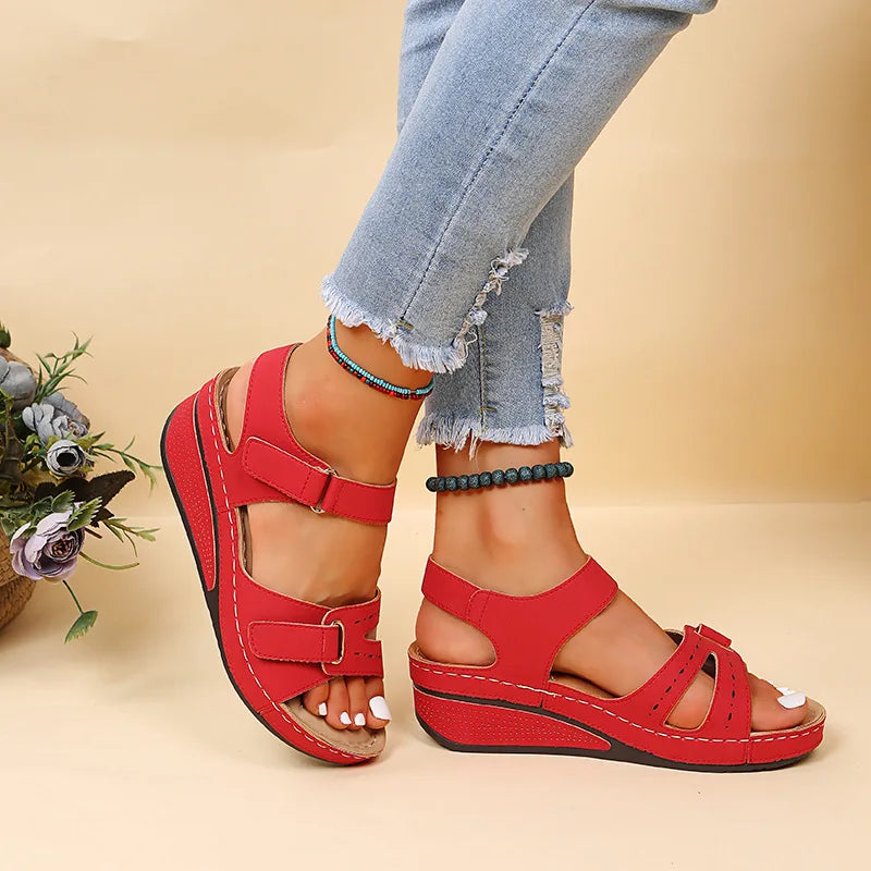 Women Sandals Soft Stitching Ladies Sandals Comfortable Flat Sandals Women Open Toe Beach Shoes Woman Footwear Sandalias Treking
