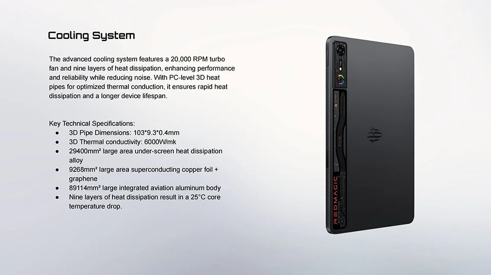 Redmagic Gaming Tablet 10.9" Snapdragon 8 Gen 3 Leading Version 10100mAh 50MP  include the charger