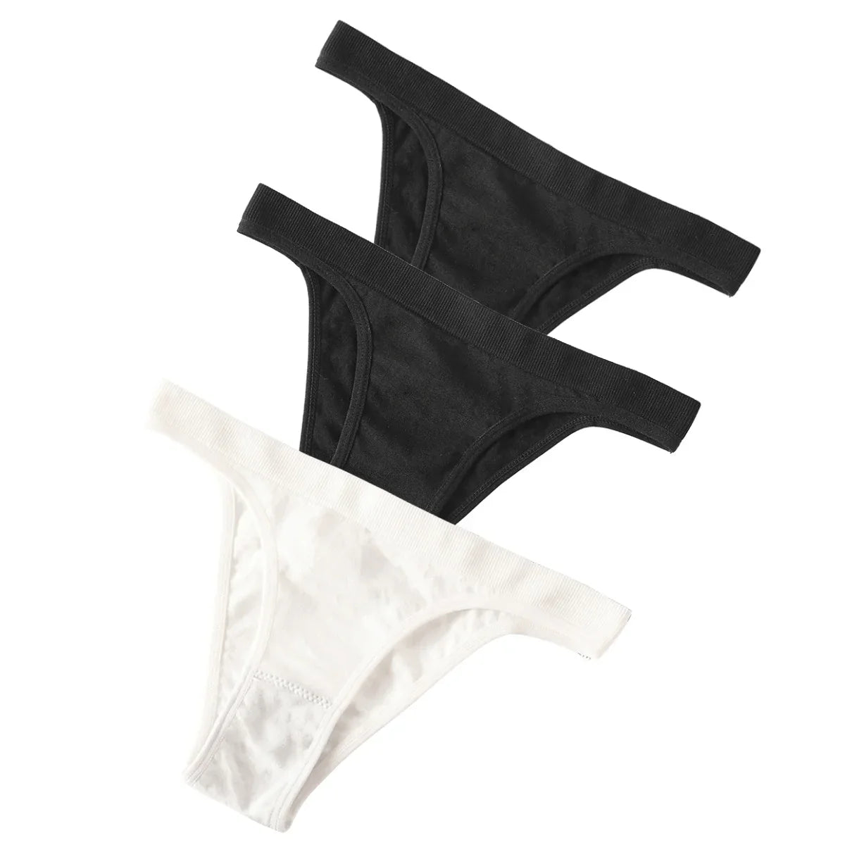 3Pcs/Set Women High Cut Brazilian Panties High Rise Seamless Underwear Soft Stretch Sports Soft Briefs Ladies Sexy Lingerie M-L