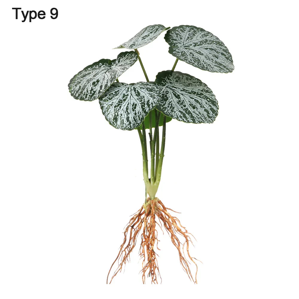 Home Decoration Desktop Ornament Party Supplies Simulation Greenery Plant Wall Artificial Hydroponic Plants With Root