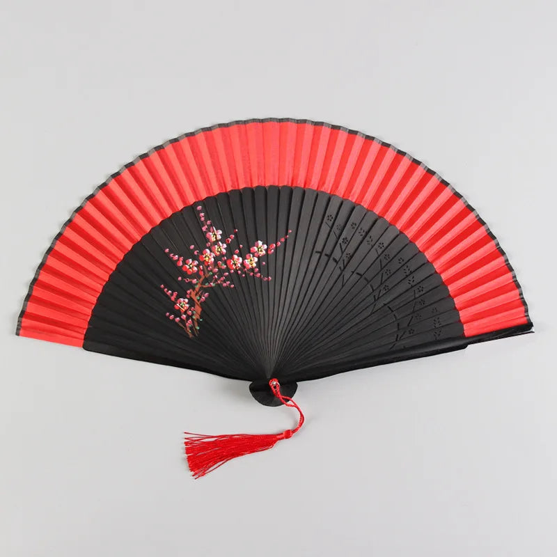 31 Styles Folding Fan Black Japeneses Ladies Silk Hand Fans High Quality Bamboo Crafts Wedding Dance Home Decor Ornament