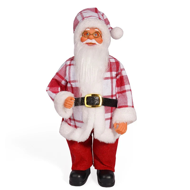 12-inch Christmas Santa Figure Standing Santa Doll Window Decorations Christmas Decorations Christmas Gifts Birthday Gifts