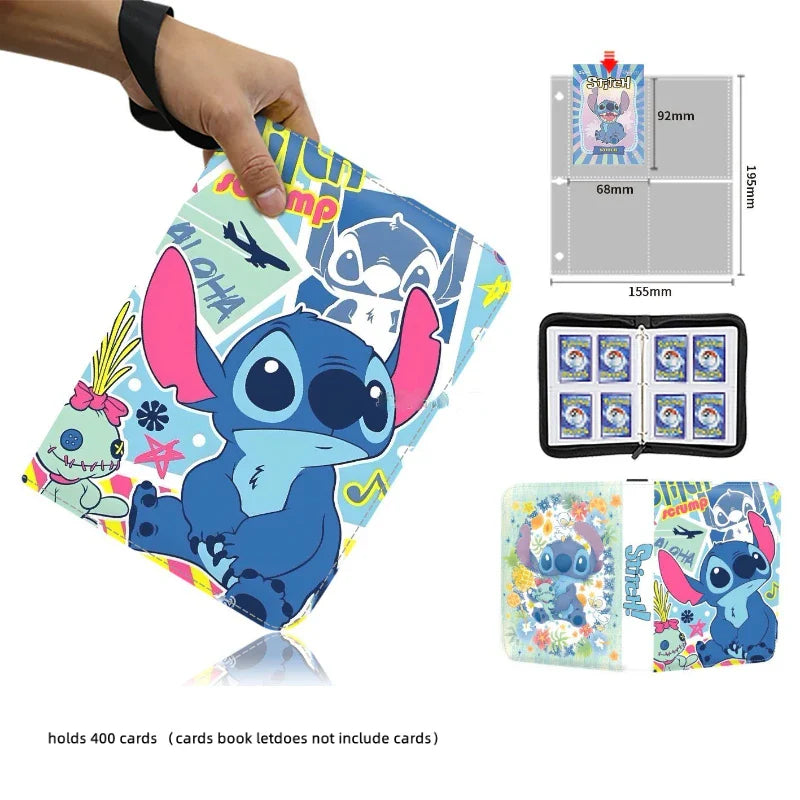 Disney Card Binder Book Collection Cards Holder Anime Card Album with 50 inner Pages Zipper Hold Up to 900 Cards Kids toy Gift