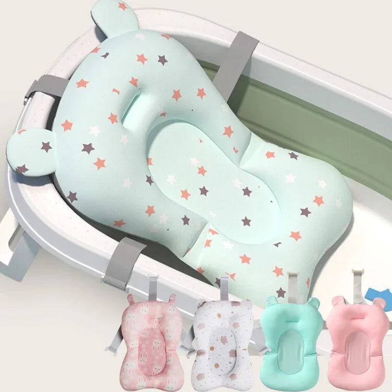 Baby Shower Bath Tub Pad Non-Slip Newborn Bathtub Mat Safety Nursing