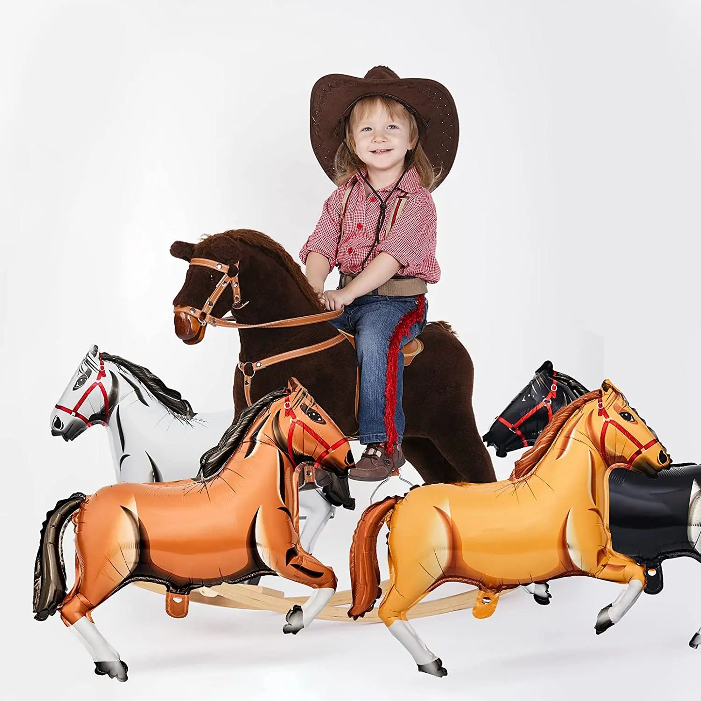 Horse Pony Disposable Tableware Set Birthday Party Supplies Plates Cups Napkins and Decorations
