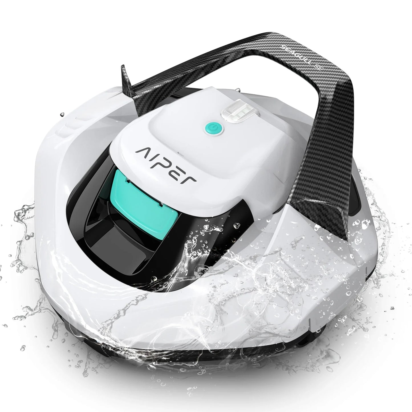 Refurbished Aiper Seagull SE Pool Vacuum Cordless Robotic Pool Cleaner with 100 Mins Runtime, Powerful 1320GPH Suction,Smart Self-Parking, Pool Vacuum for Above Ground Pools up to 860 Sq.ft