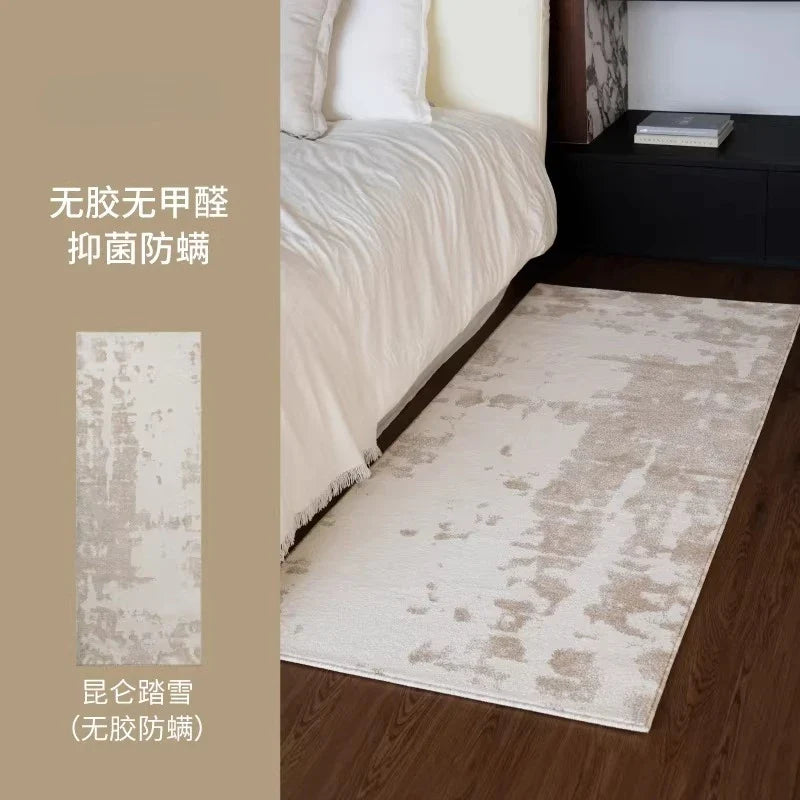 Minimalism Carpets for Living Room Cream Style Bedroom Decor Carpet Plush Stripe Bedside Rug Fluffy Soft Home Thicken Floor Mat