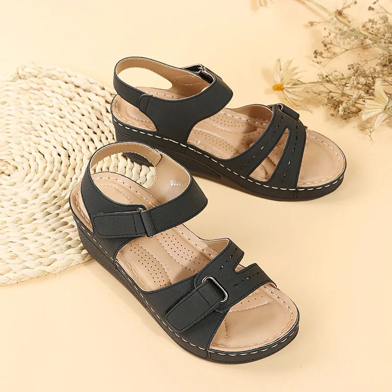 Women Sandals Soft Stitching Ladies Sandals Comfortable Flat Sandals Women Open Toe Beach Shoes Woman Footwear Sandalias Treking