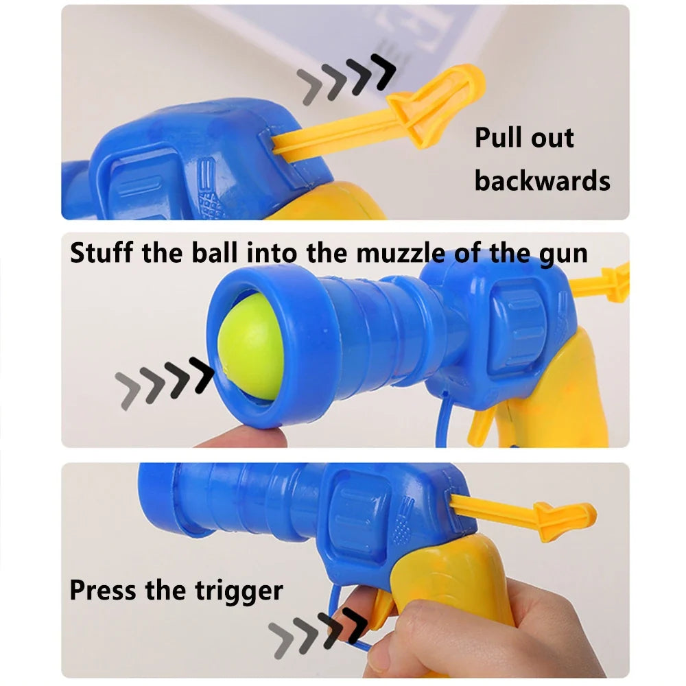 10-100pcs Cat Plush Ball Shooting Gun Funny Cat Toys Interactive