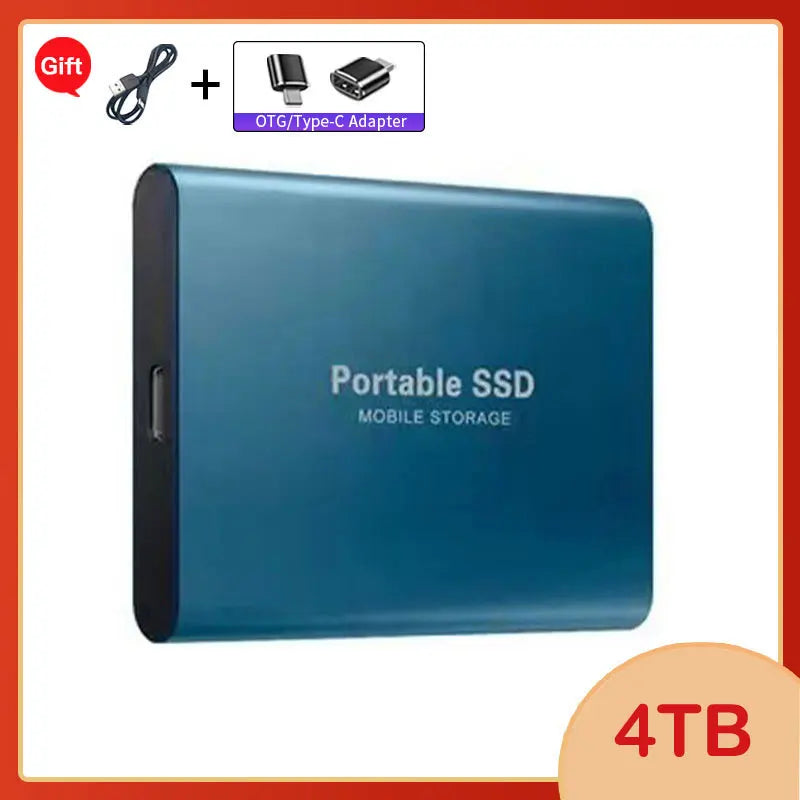 Lenovo 1TB External Hard Disk 2TB High-Speed Hard Drive USB3.1 Type-C Solid State Drive Storage Disks for Laptops/Desktop/Mac