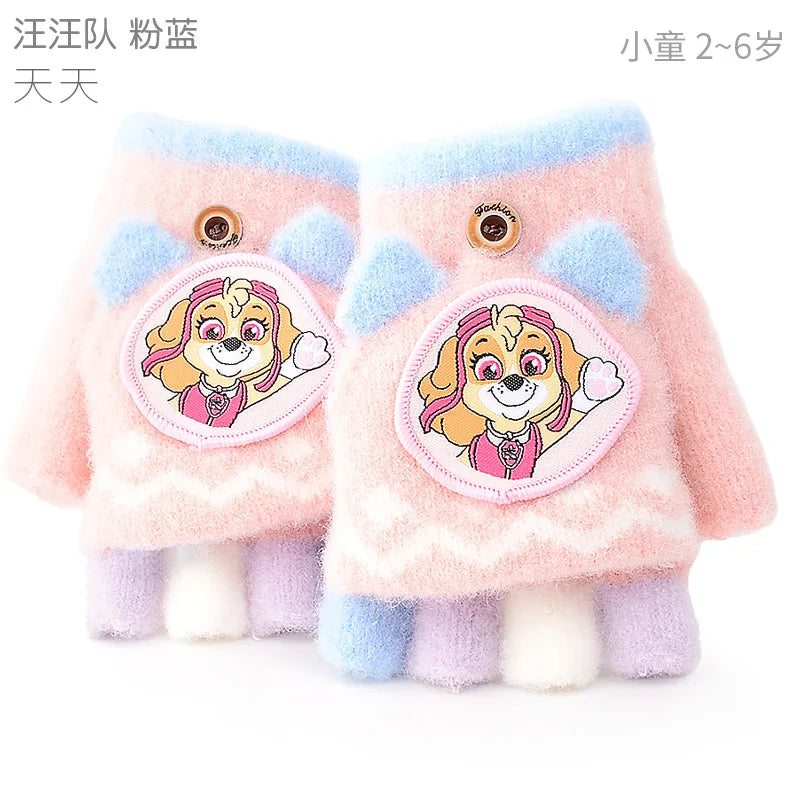 100% Genuine Paw Patrol 2024 Hot winter glove Skye Chase Marshall Everest mittens Children Toy Christmas gift For age 3-6Y