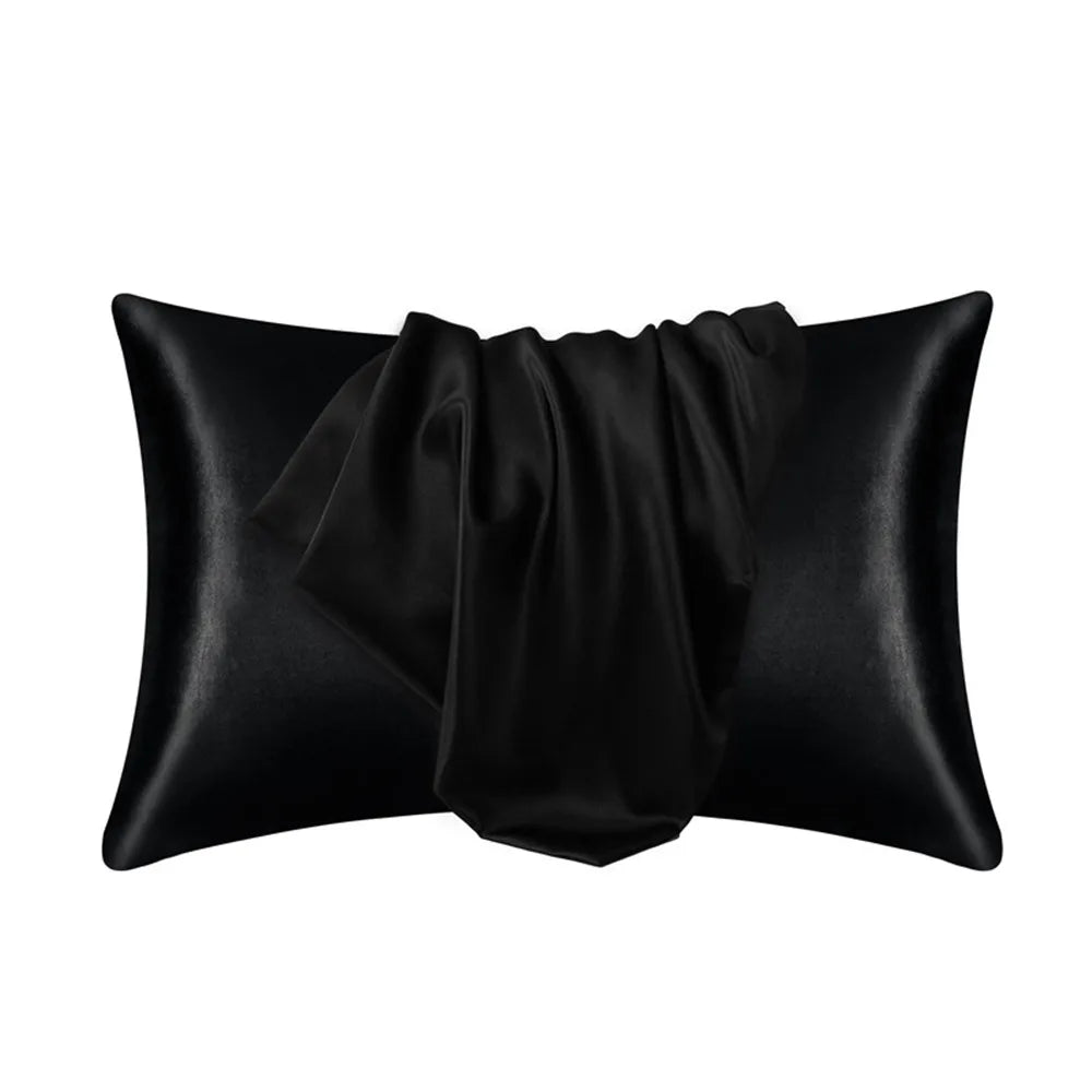 100% Natural Mulberry Silk Pillowcase White Black Grey Khaki Blue Pink Sliver Bed Pillow Covers Luxury Cases Home Bedding Decor