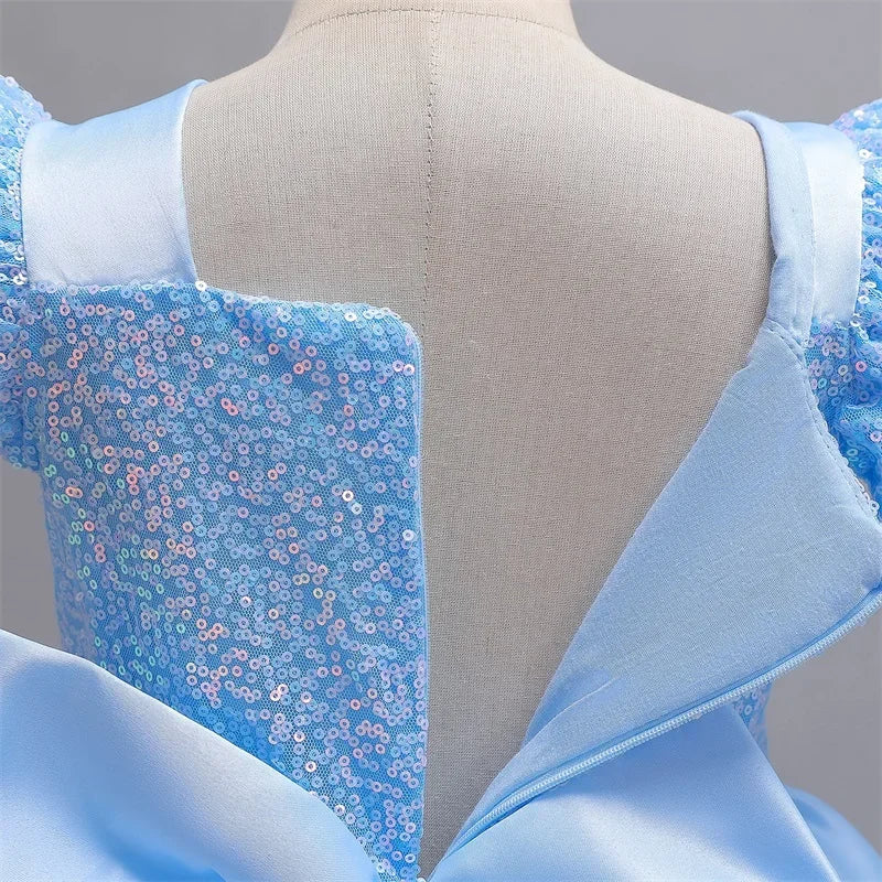 Cinderella Belle Costume for Girls Halloween Disguise Cosplay Rapunzel Princess Dress Baby Christmas Birthday Party Kids Clothes