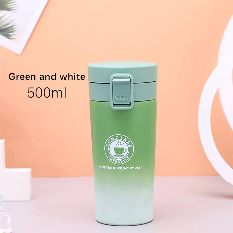 500ml water bottle Thermos Coffee Mug Double Wall Stainless Steel Tumbler Vacuum Flask Bottle Thermo  Travel Free Shipping