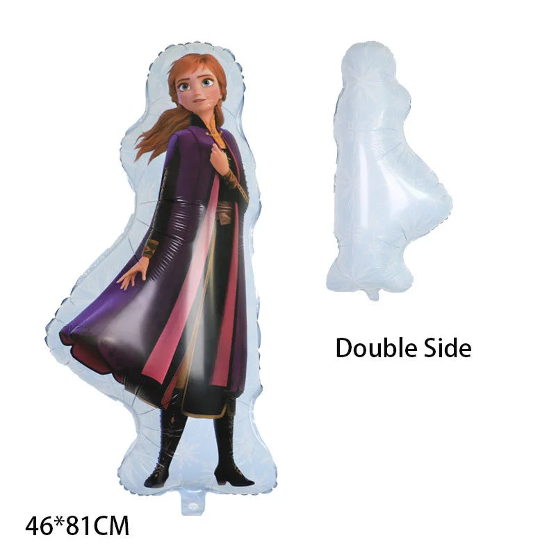 Frozen Anna Elsa Princess Birthday Party Decorations Balloon Disposable Tableware Party Supplies