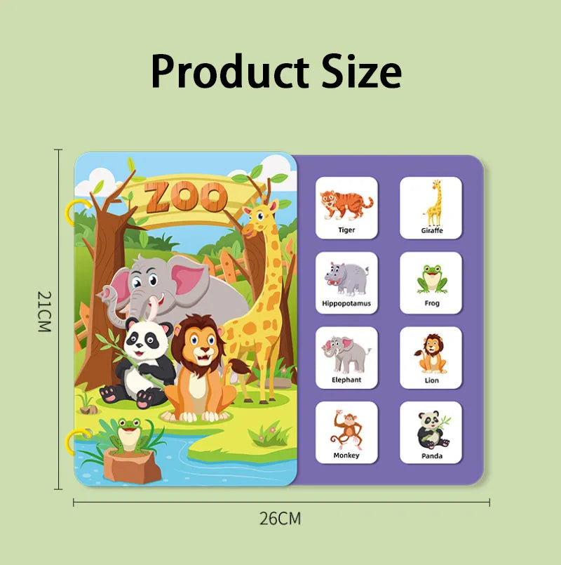 Preschool Busy Book for Toddlers Kids Early Education Montessori Toys 12 Themes Matching Quiet Books Kindergarten Learning Aids