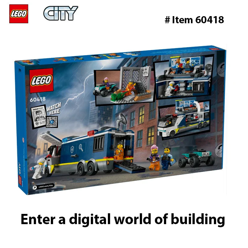 LEGO 60418 City Police Mobile Crime Lab Truck Toy, Pretend Play Police Toy,  Police Truck Toy for Kids Ages 7 Plus
