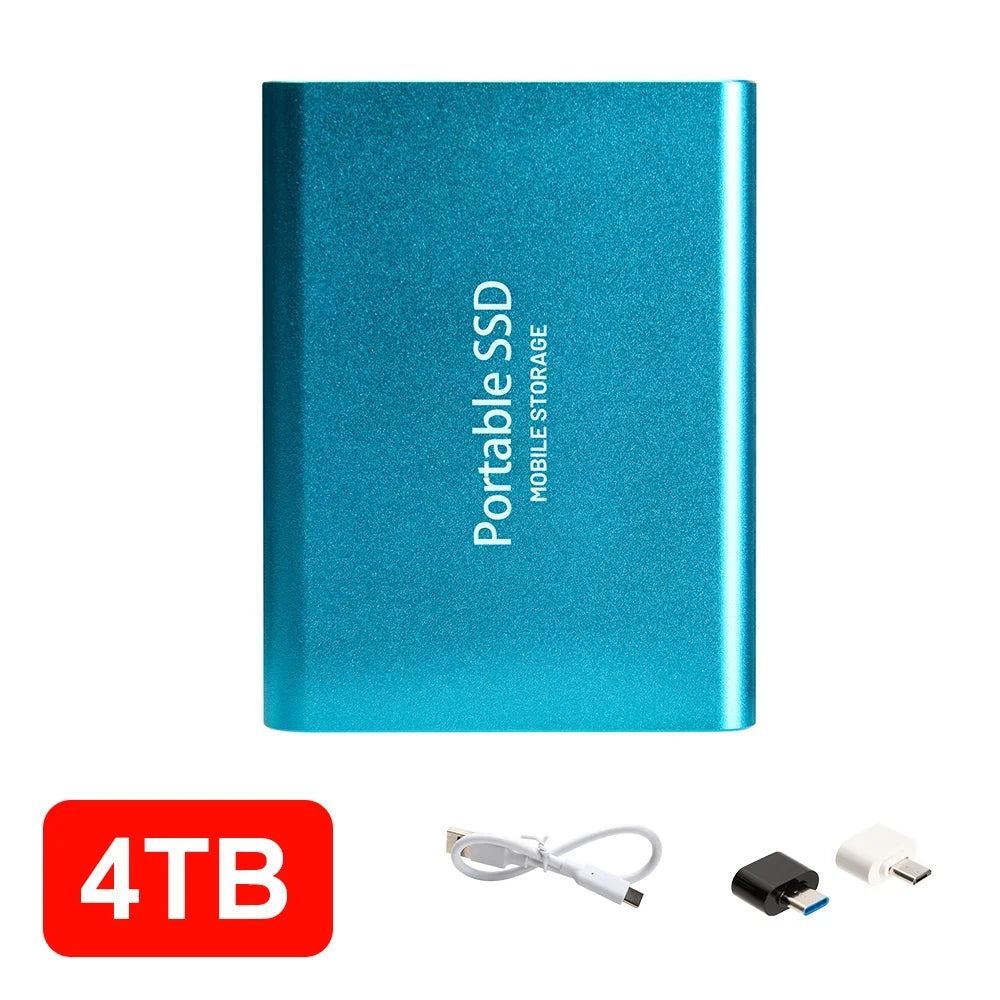 4TB Mini External Solid State Drive Portable SSD 8TB Hard Drive Small Size Quick Read Write Travel Backup Storage