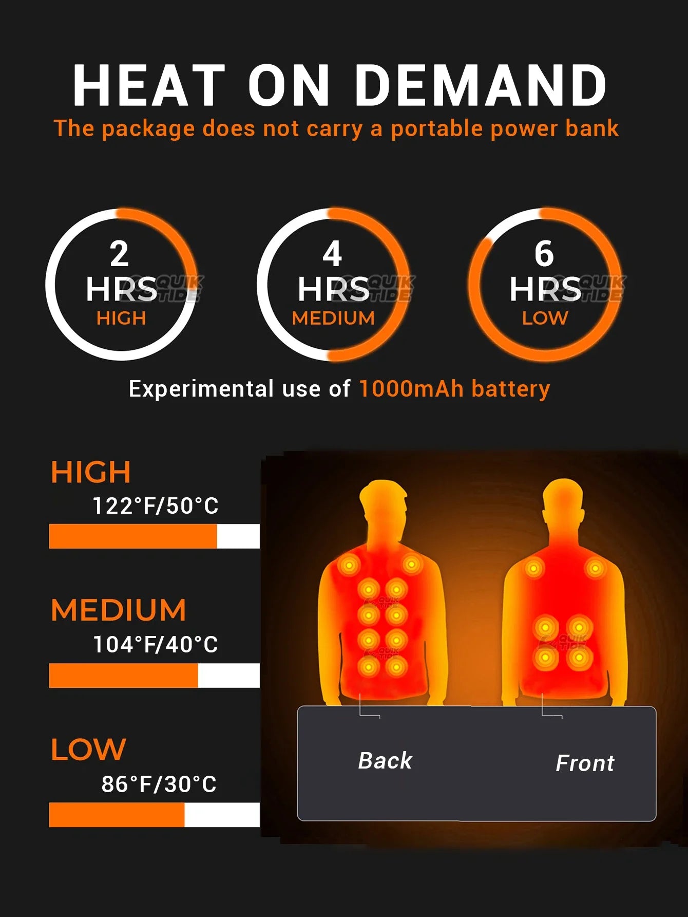 Intelligent Heating Vest, 16-Heating Zones, 2-Switches, 3-Speed Adjustable, Suitable For Outdoor Activities, Indoor Work, Hiking