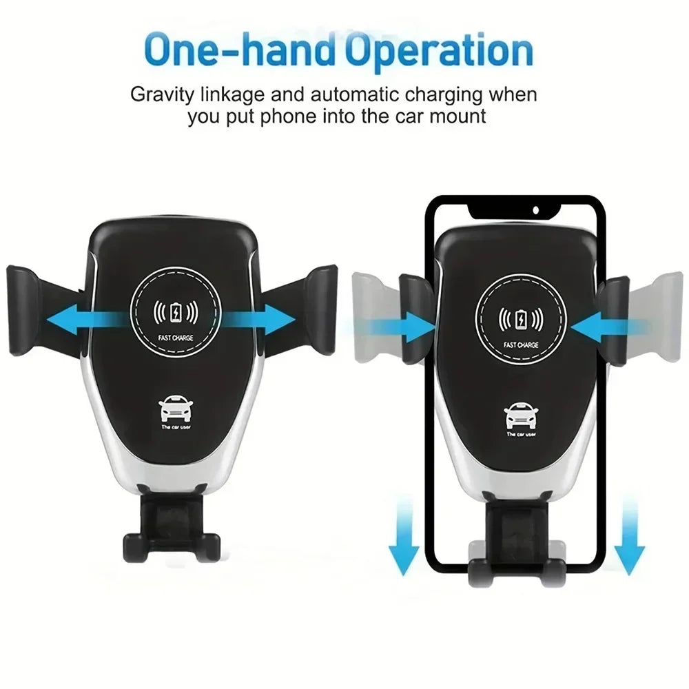 Wireless Charging Phone Car Holder Charger 30W For iPhone 15 14 13 12 11 Pro XS Max XR Samsung Xiaomi Fast Car Wireless Chargers