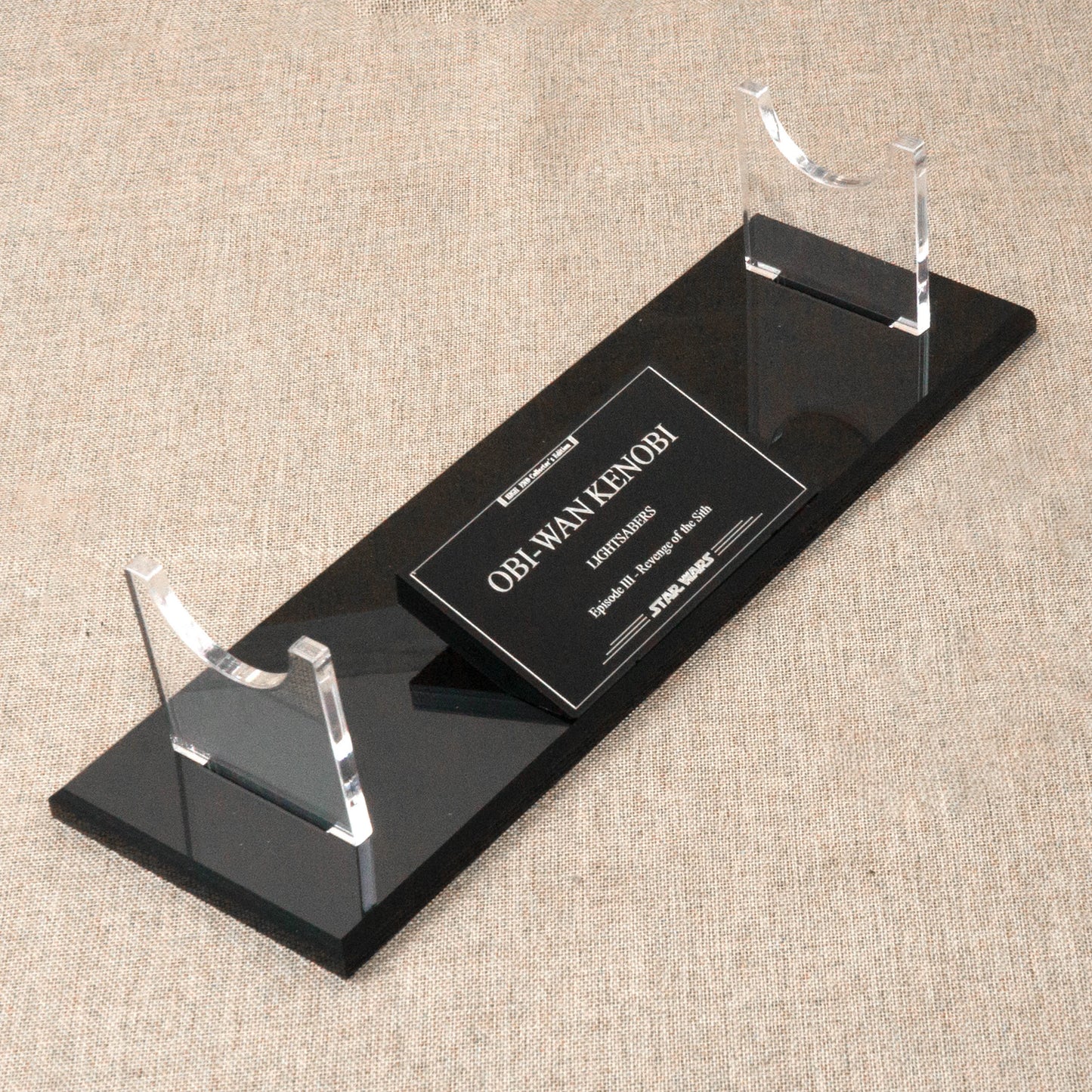LUKE Anakin Darth Vader Obiwan Lightsaber collection display stand saber nameplate acrylic material