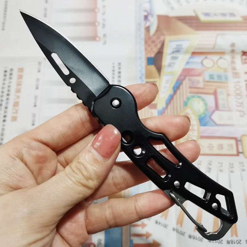 Portable folding knife, stainless steel, survival, hunting, camping, fishing, rock climbing, fruit knife, outdoor camping tools