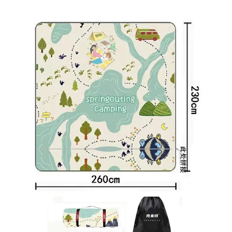 Camping Mat Outdoor Portable Ultra-light Waterproof Picnic Blanket Nature Hike Car Travel Tent Mat Beach Equipment Supplies