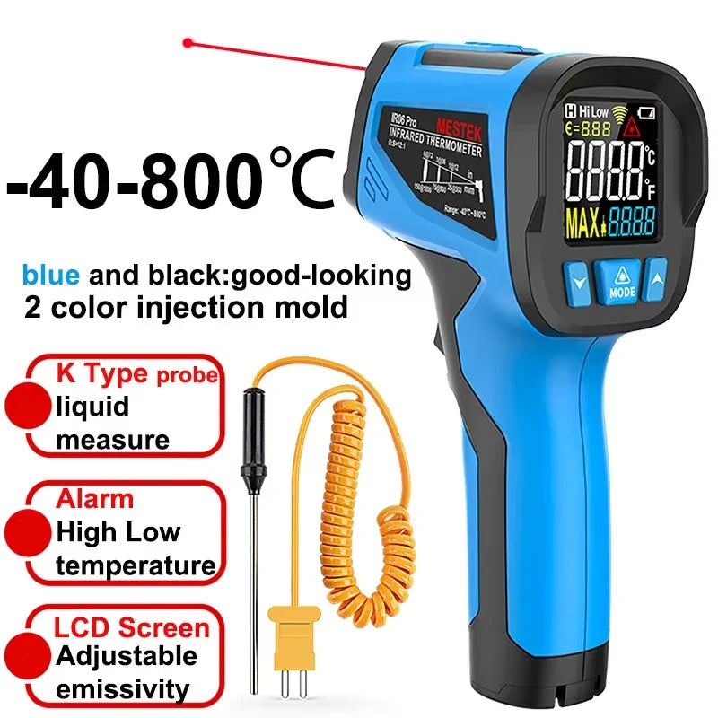 50 to 800 Degree Mestek Digital Infrared Thermometer Laser Temperature