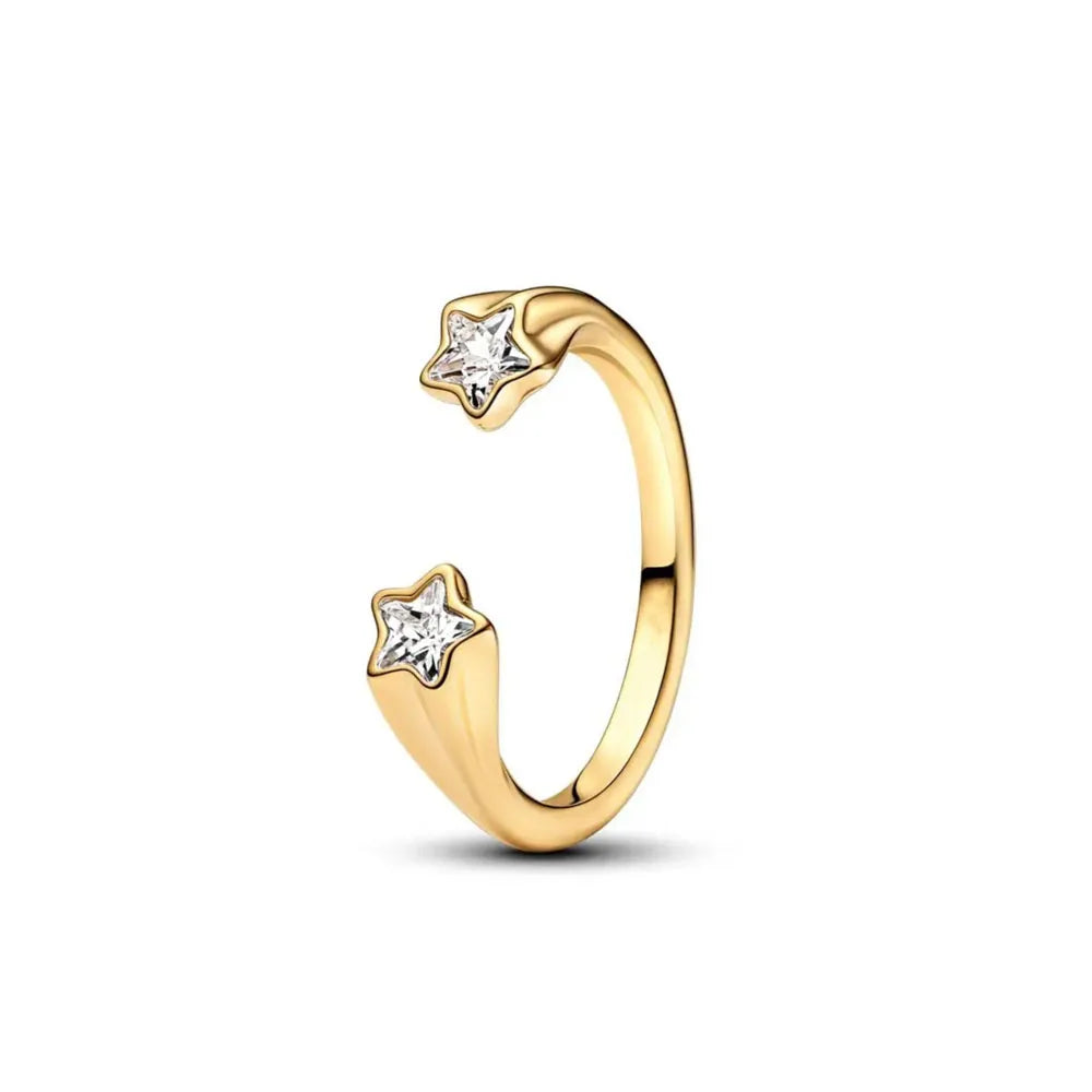 Gold Color Sun Heart Bow Size 6 7 8 9 Ring Rings for Trenday Women