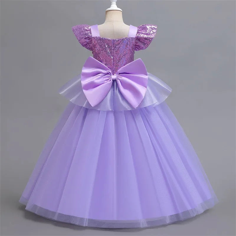 Cinderella Belle Costume for Girls Halloween Disguise Cosplay Rapunzel Princess Dress Baby Christmas Birthday Party Kids Clothes