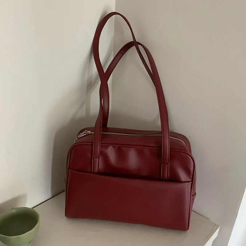 Large Capacity Single Shoulder Women's Bag, Versatile Vintage Underarm Bag.