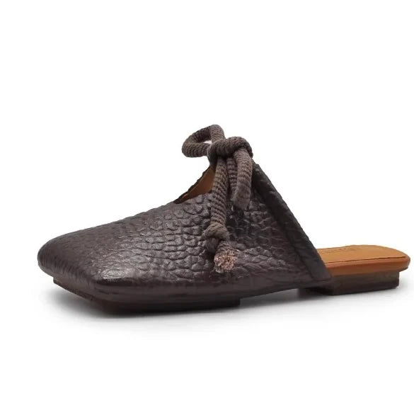 Square Toe Flats Slippers Women Designer Mules Shoes Fashion Casual Sandals 2025 Summer Slingback Flip Flops Sandalias De Mujer