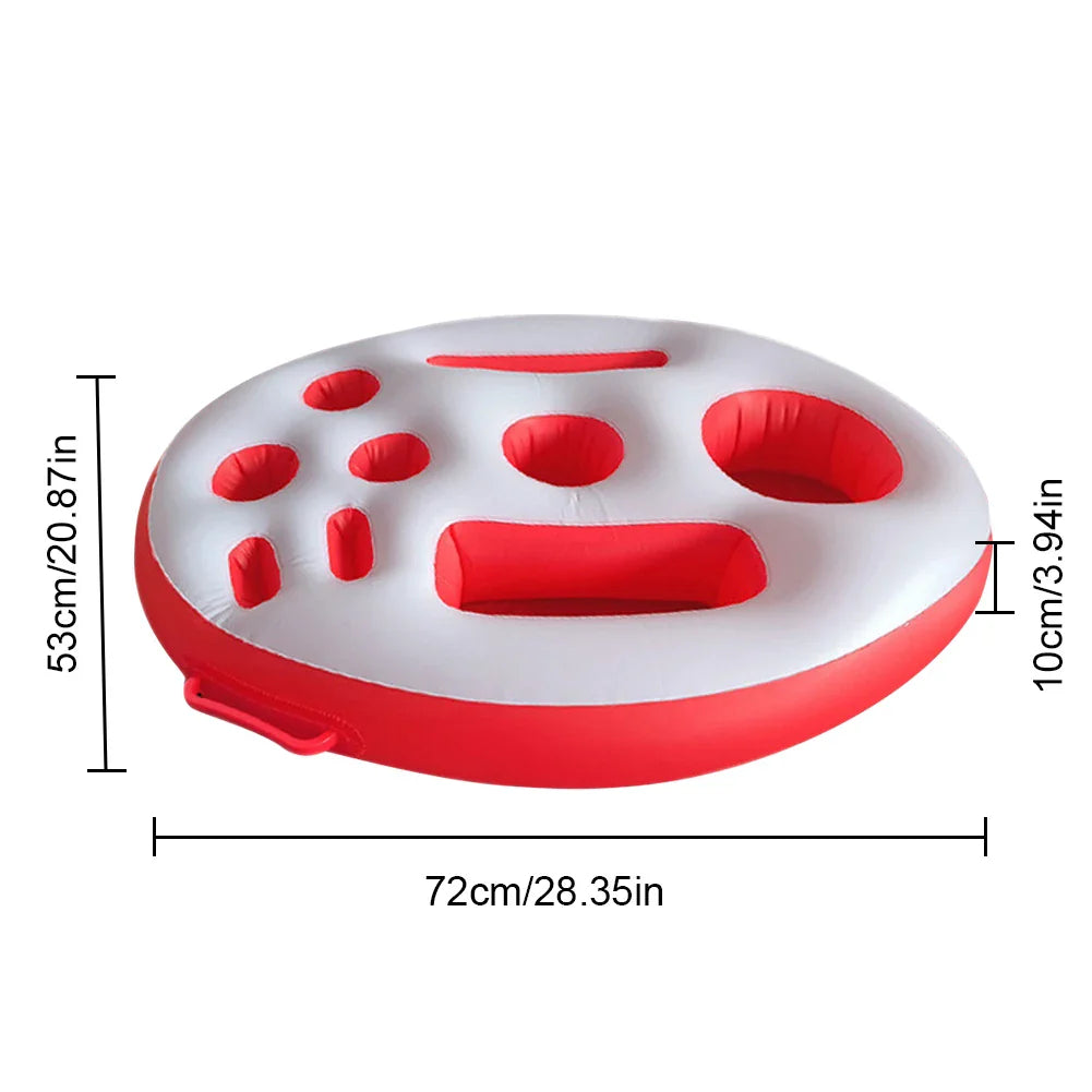 Summer Party Bucket Cup Holder Inflatable Swimming Pool Float Beer DrinkHolder Multifunctional Table Tray Beach Pool Accessories