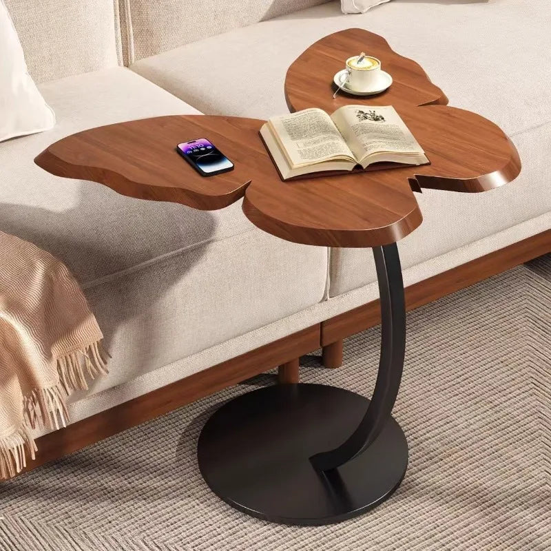 small apartment European wrought iron corner table balcony mobile coffee table bedroom bedside small round table sofa edge table