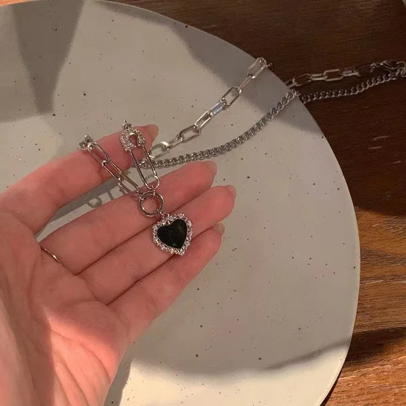 925 Sterling Silver Three-Layer Round Necklace Simple Snake Chain