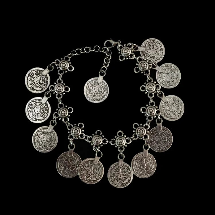 Bohemian Vintage Hollow Flower Finger Bracelet For Women Festival Turkish Slave Bracelets Beach Gypsy Tribal Bangle Sexy Jewelry